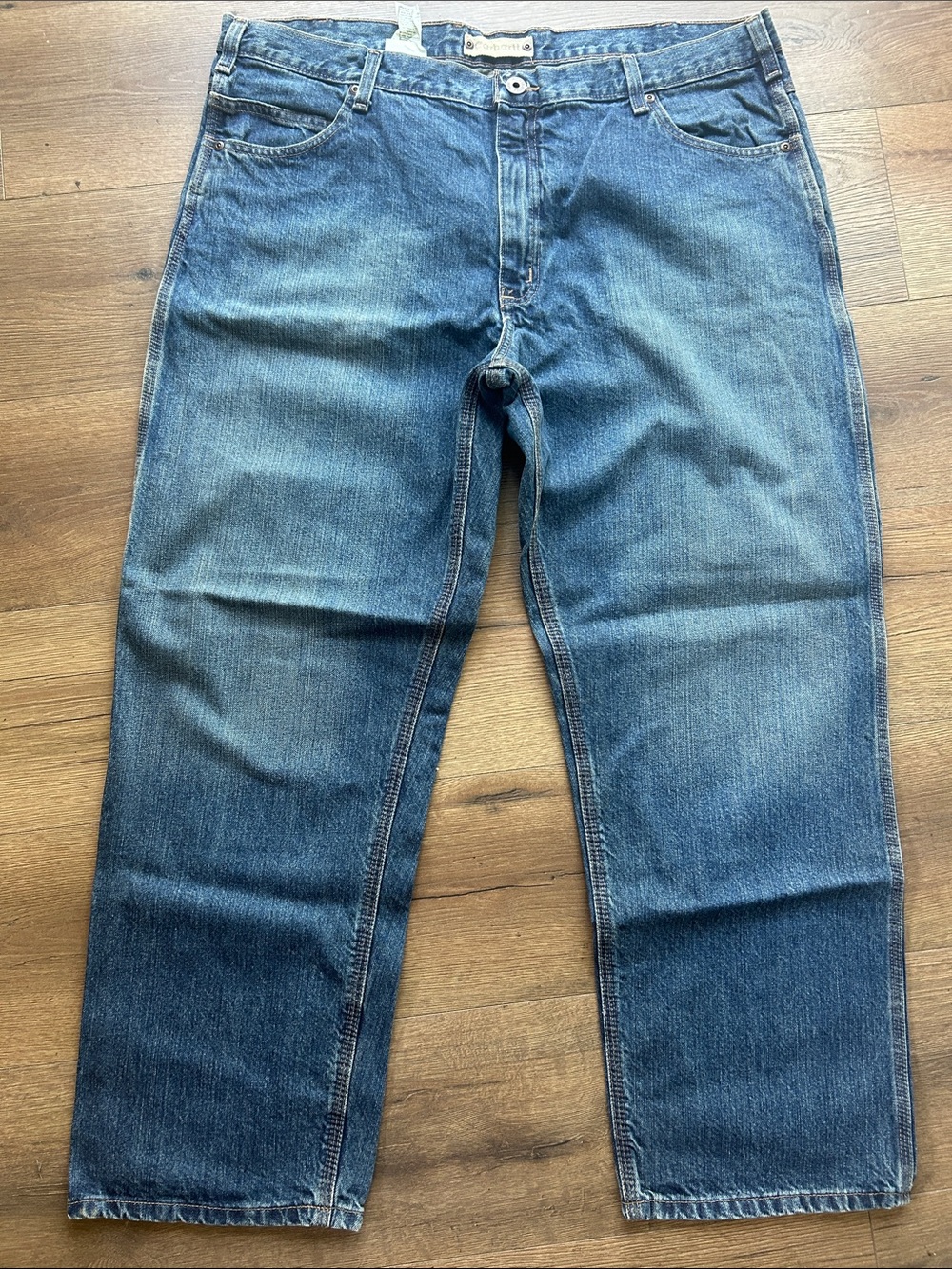 Carhartt Vintage Straight Leg Denim Jeans in Medium Blue !! 42x30